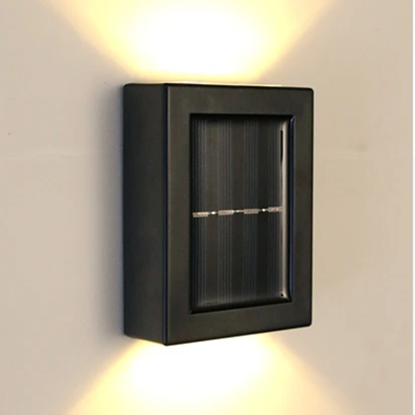 WallLight – Solarbetriebene LED Wandleuchte, Doppelt Beschattet