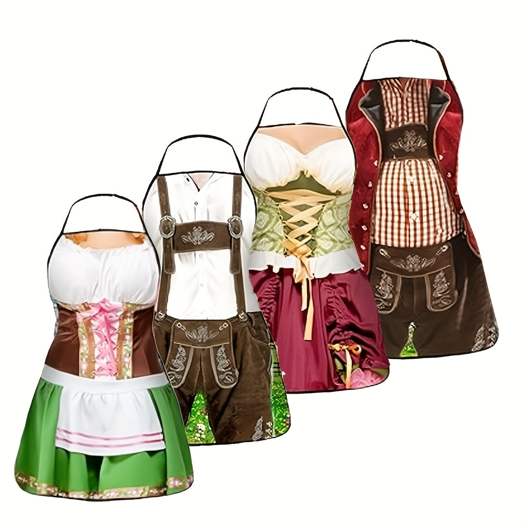 Oktoberfest Schürzen-Set Damen & Herren, Grillschürze 4-teilig