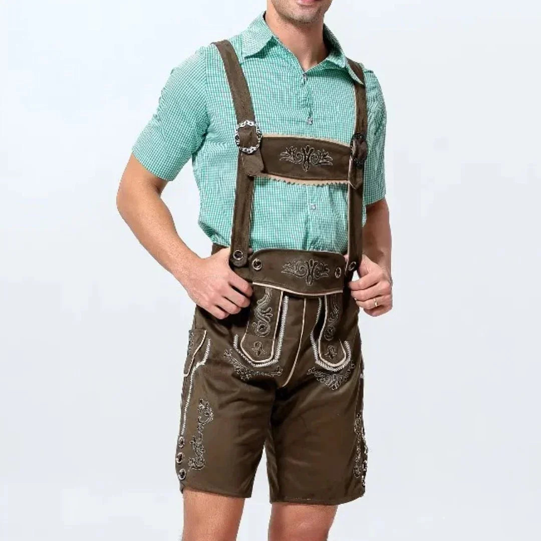 Lederhose Herren Oktoberfest, Trachten Lederhose Bayerischer Stil