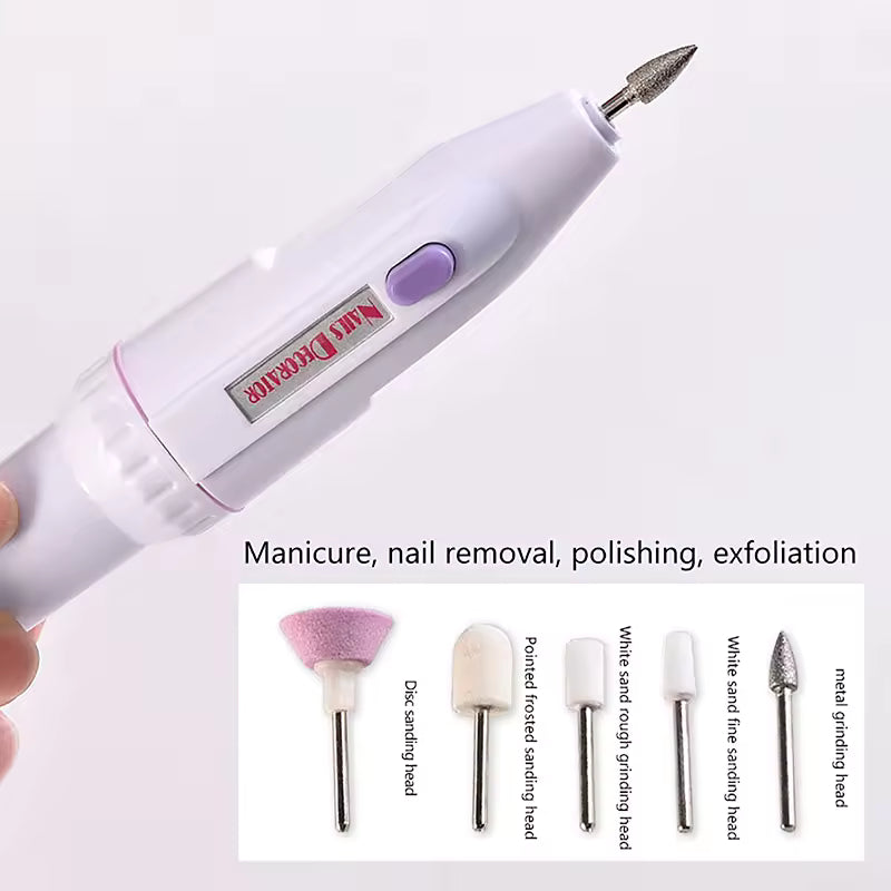 NailPro Nagelfeile mit 5 auswechselbaren Aufsätzen