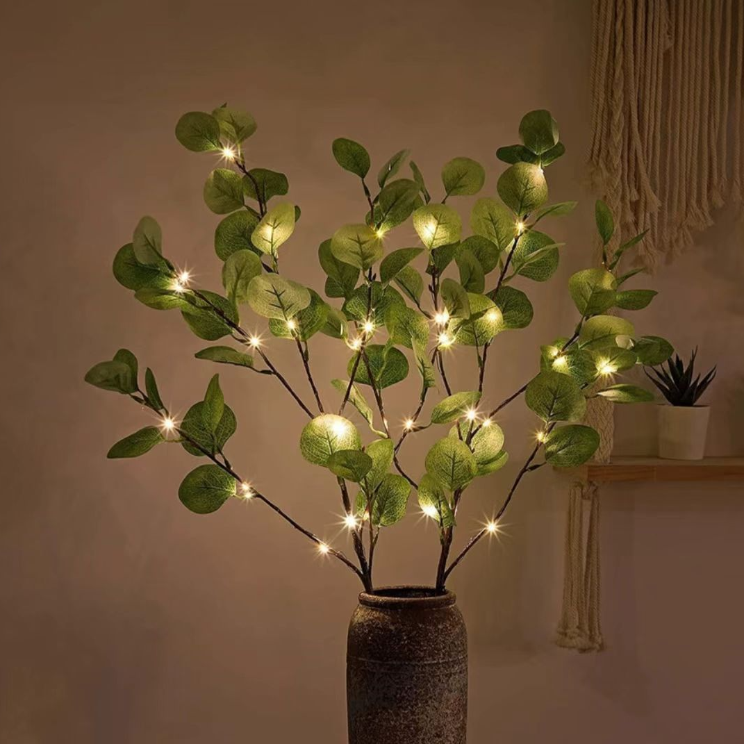 LeafDecor – Beleuchtete Künstliche Blattdekoration, 2er Set