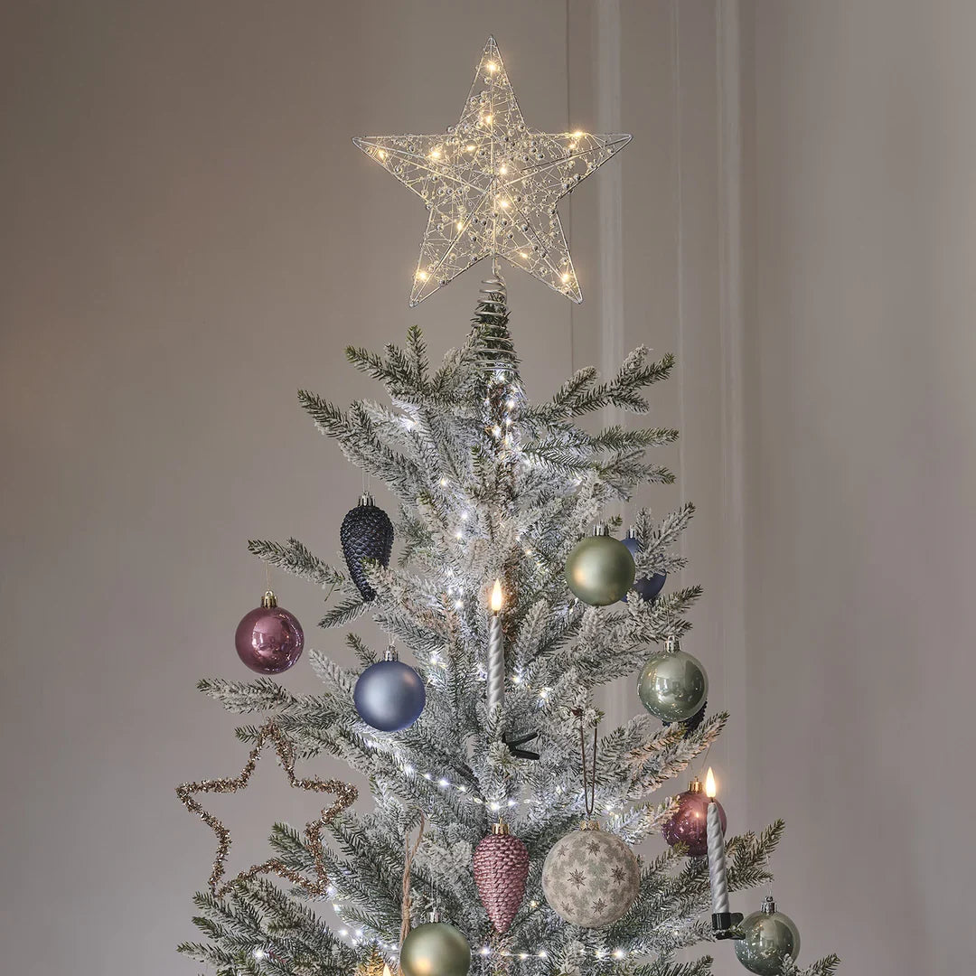 LED-Weihnachtsbaumkerzen Silber Set – 10er