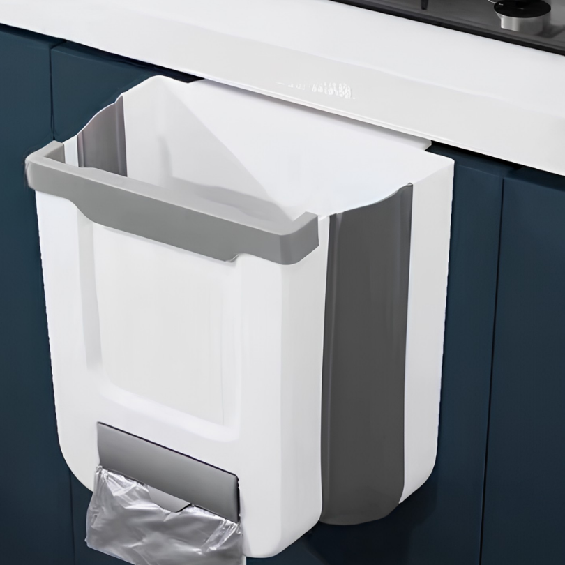 TrashHolder – Faltbarer Mülleimer-Halter für Schranktüren
