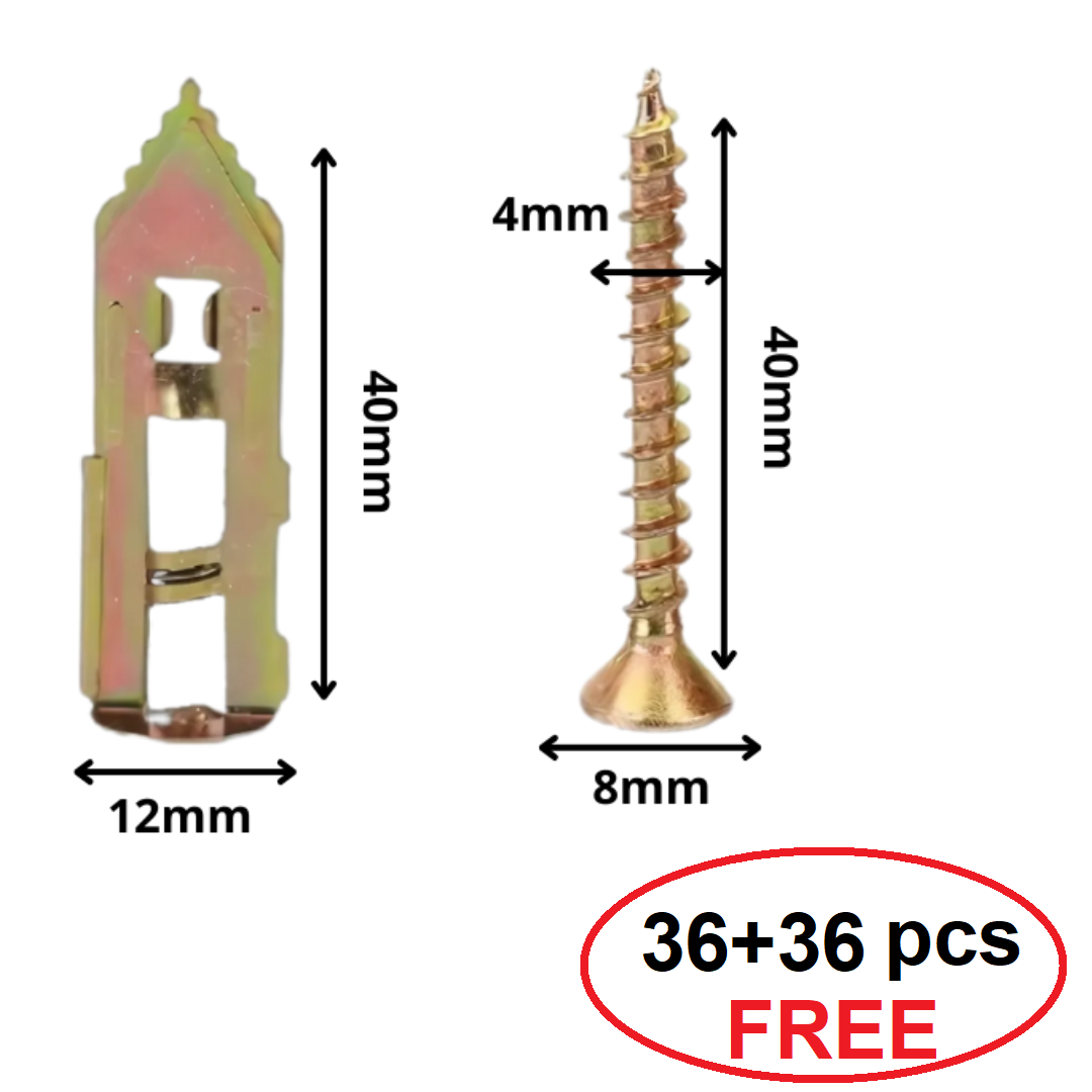 WallScrews Bohrfreie Wanddübel und Schrauben