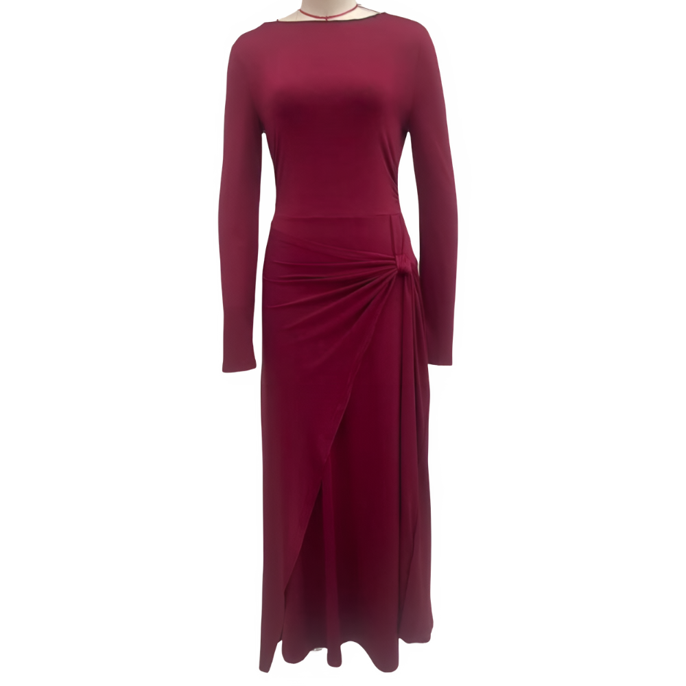 MaxiDress Wickelkleid Mit Fließendem Maxi-Rock