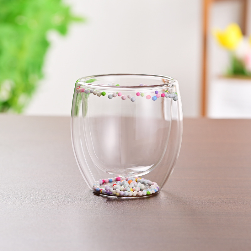 CrystalMug Doppelwandiges Glas, Isolierender Kaffeebecher