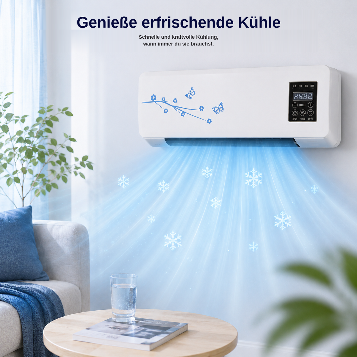 CoolBreeze Mini-Heizlüfter Luftzirkulation im Raum