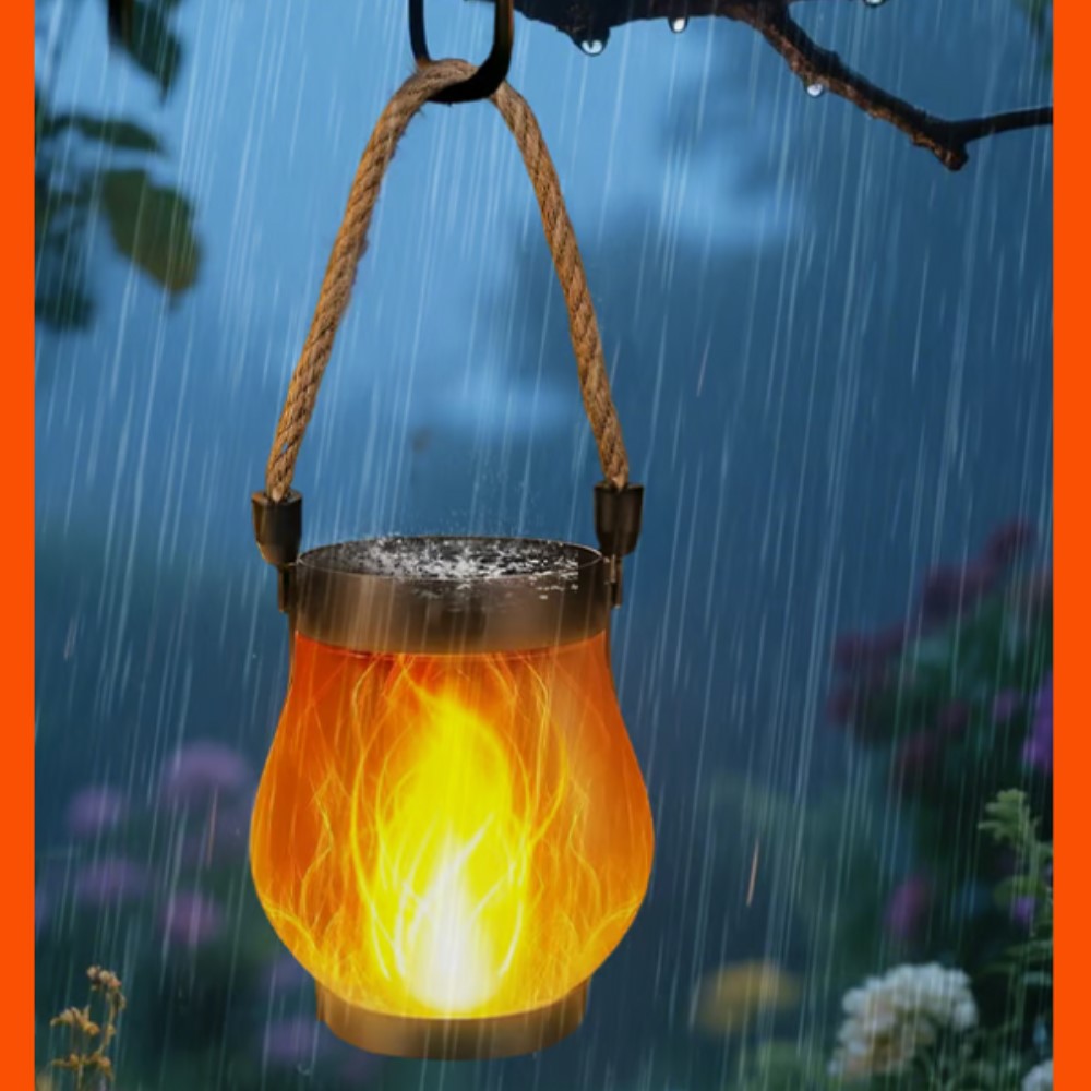SolarLantern – Solarbetriebene LED Laterne mit Flackerflamme