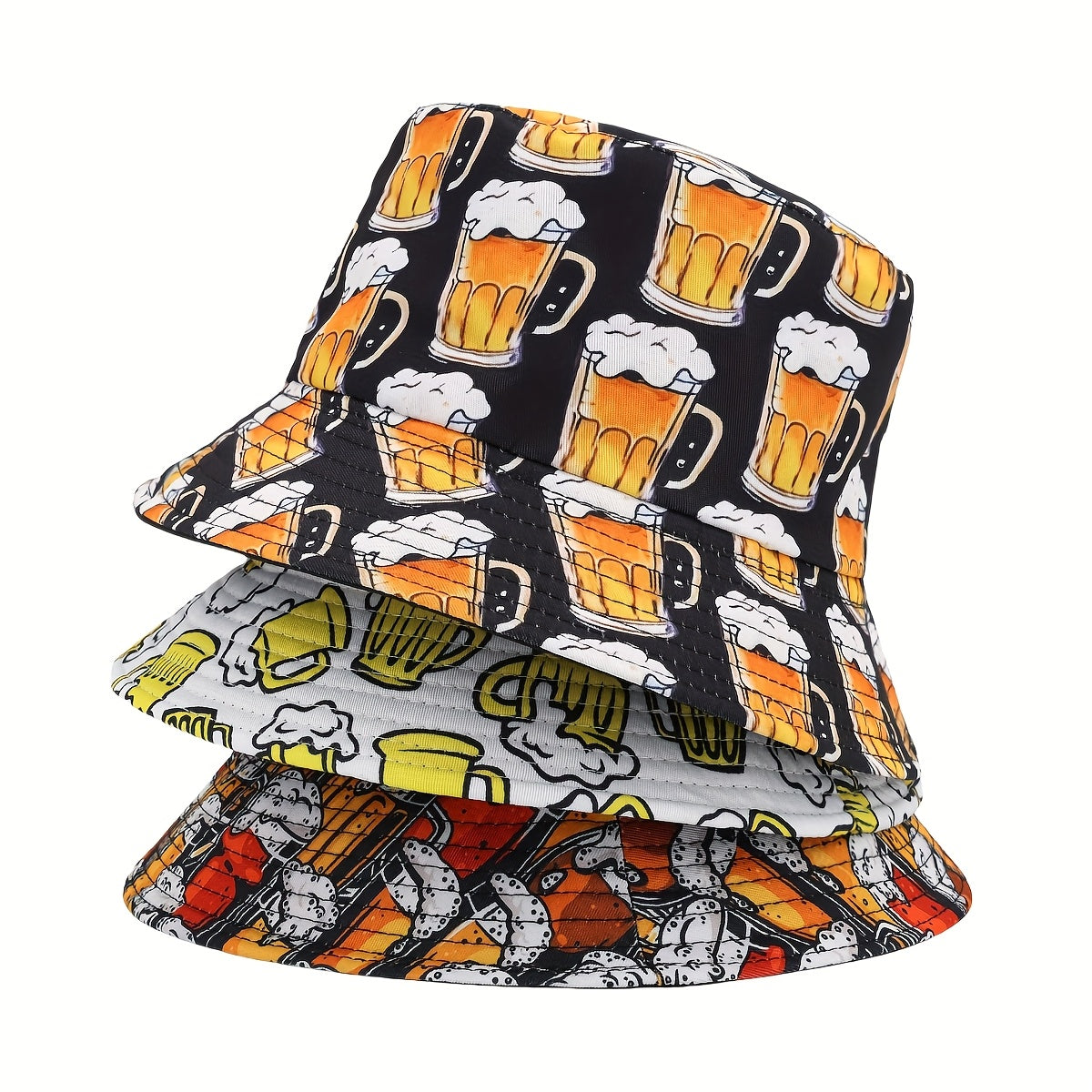 Oktoberfest Bucket Hat Bierprint, Unisex Fischerhut Wiesn