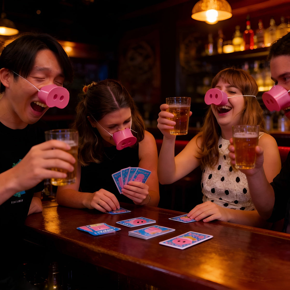 SnortBurst Partyspiel Mit Quietschenden Schweinenasen