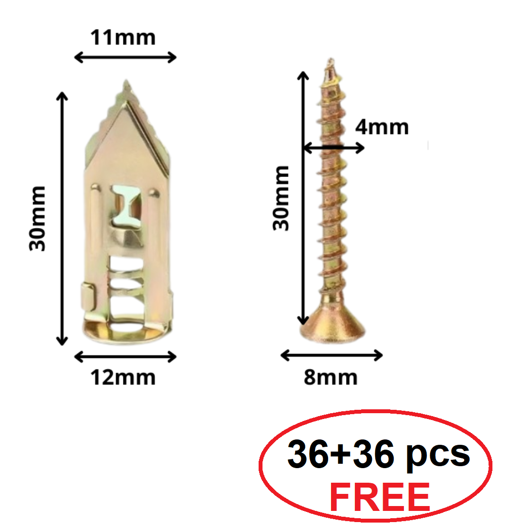 WallScrews Bohrfreie Wanddübel und Schrauben