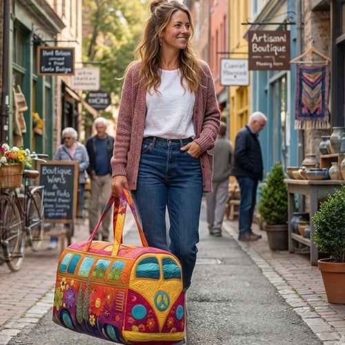 FloraVoyage Reisetasche Detailansicht Blumen