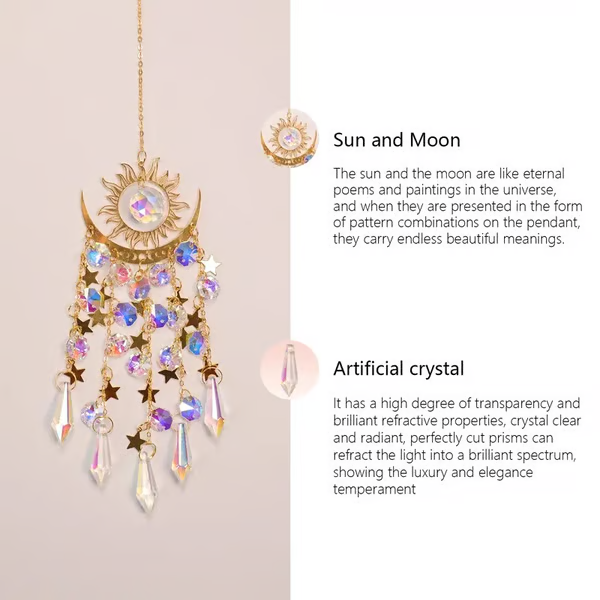 LightCatcher – Crystal Suncatcher Hanging Decoration, Set of 2