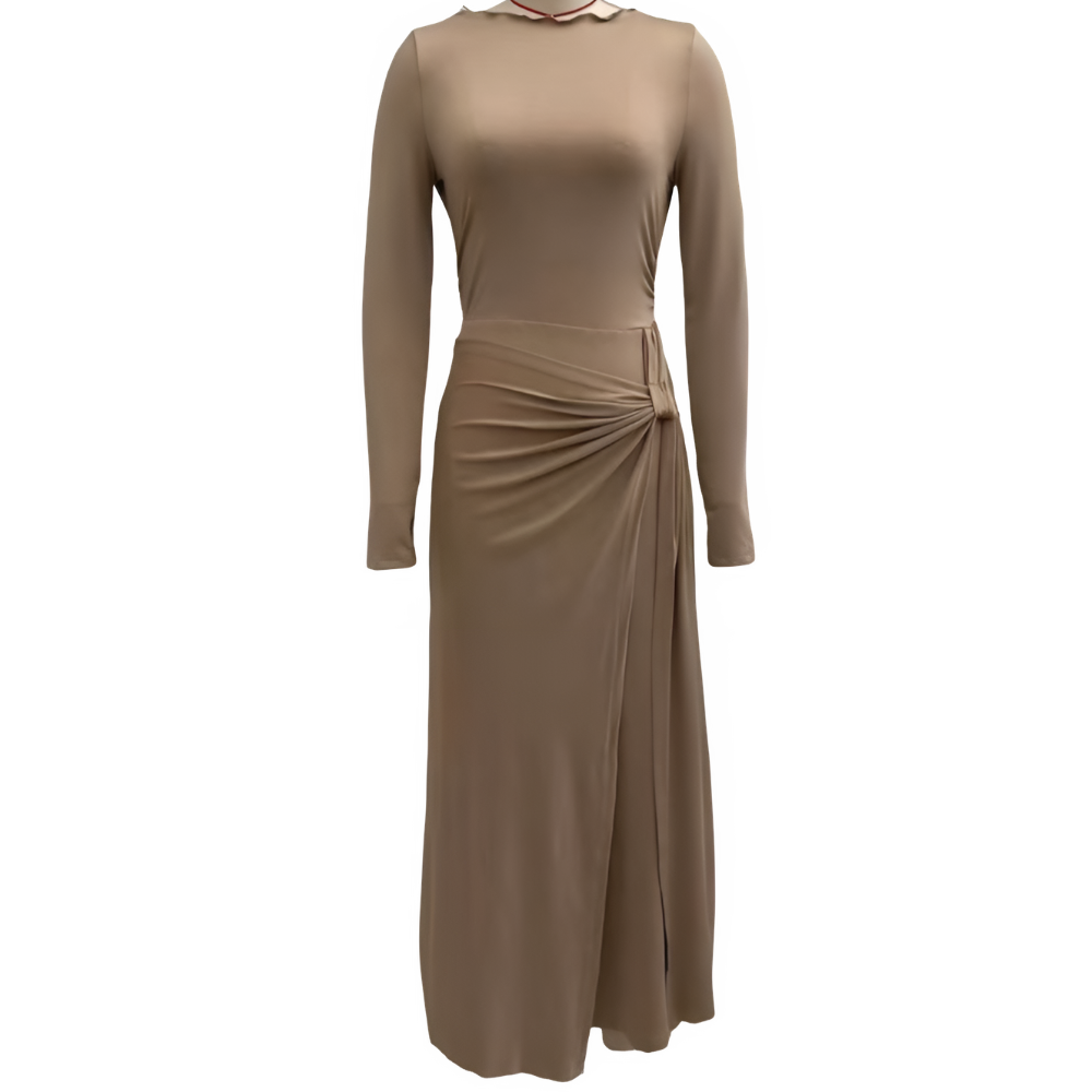 MaxiDress Wickelkleid Mit Fließendem Maxi-Rock