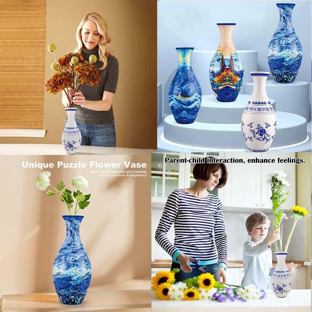 PuzzleVase 160-Teiliges 3D-Puzzle Als Blumenvase