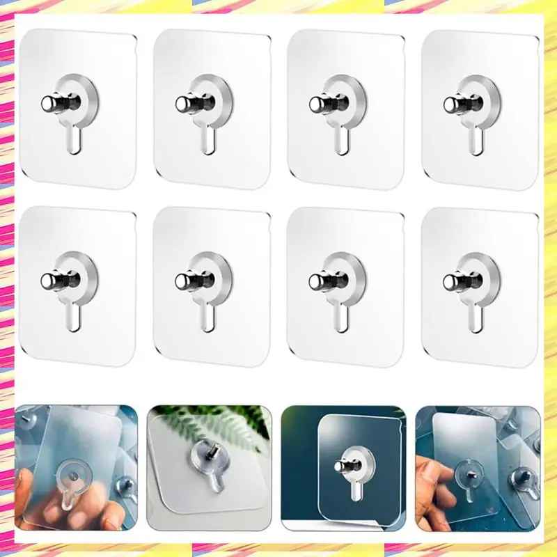 Selbstklebende Haken ohne Bohren – Transparent, 20er Set