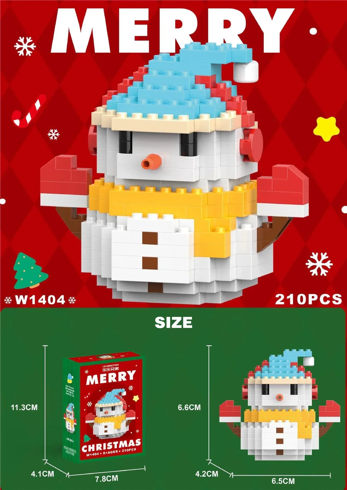 Weihnachts-Mikrobausteine 2er-Set – Bastelspaß für Kinder