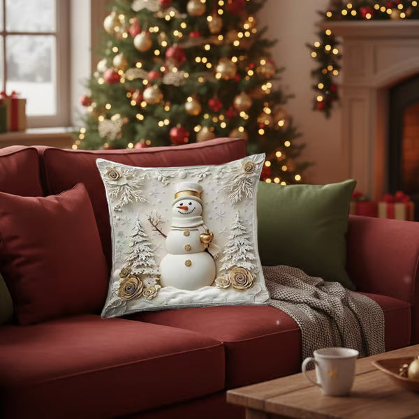 ChristmasCovers Weihnachts-Kissenbezüge in Weiß, 4er-Set