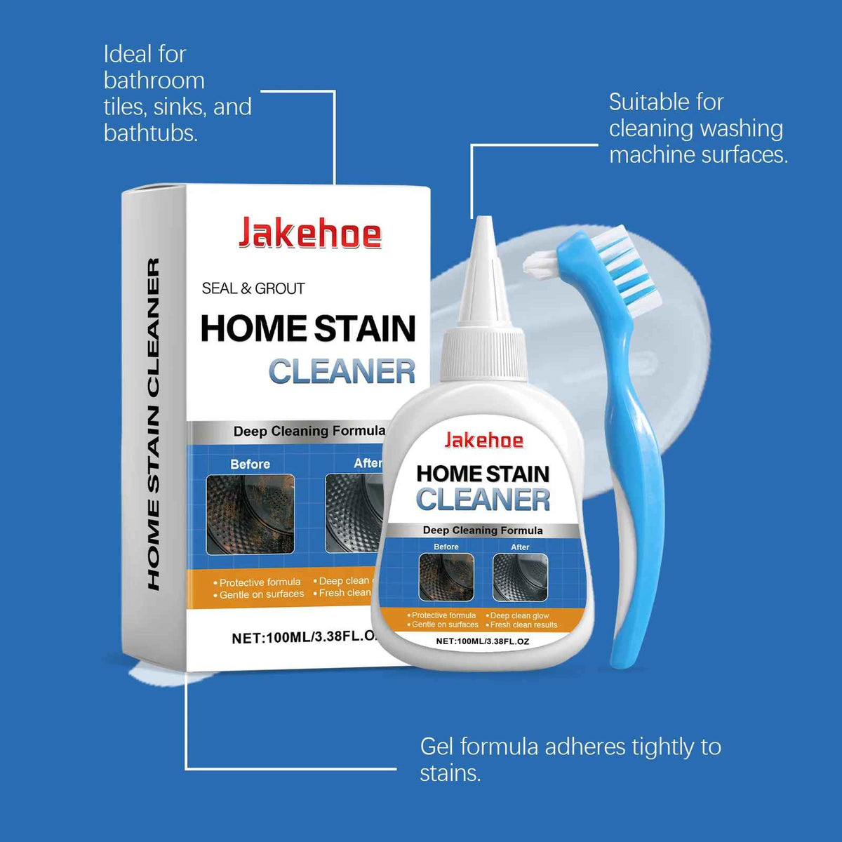 StainSolution Fleckentferner mit Schrubber