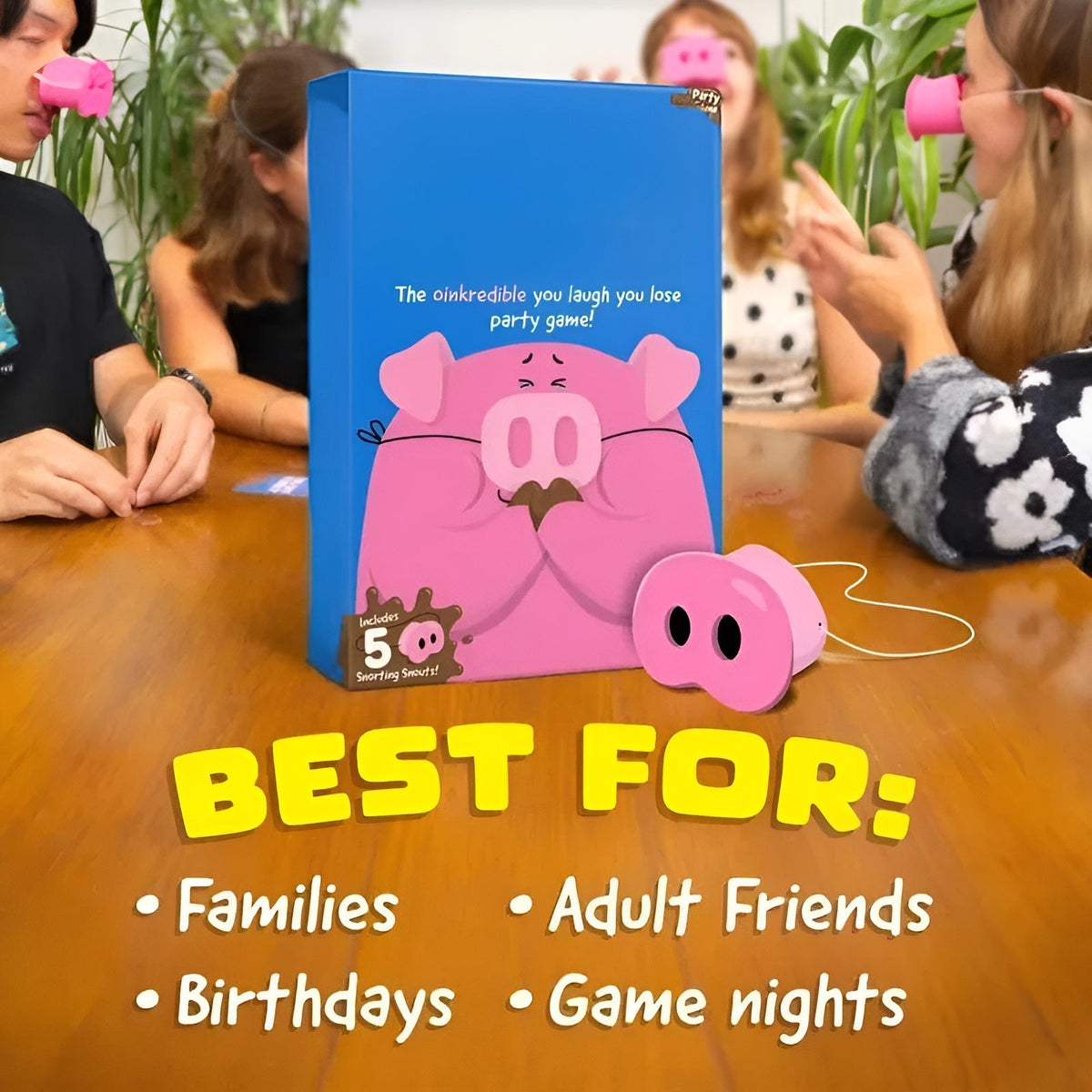 SnortBurst Partyspiel Mit Quietschenden Schweinenasen