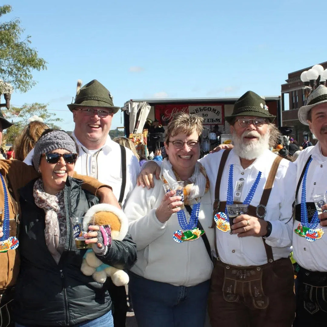 Oktoberfest Halsketten-Set 21-teilig, Partyaccessoires Bierkrug Anhänger