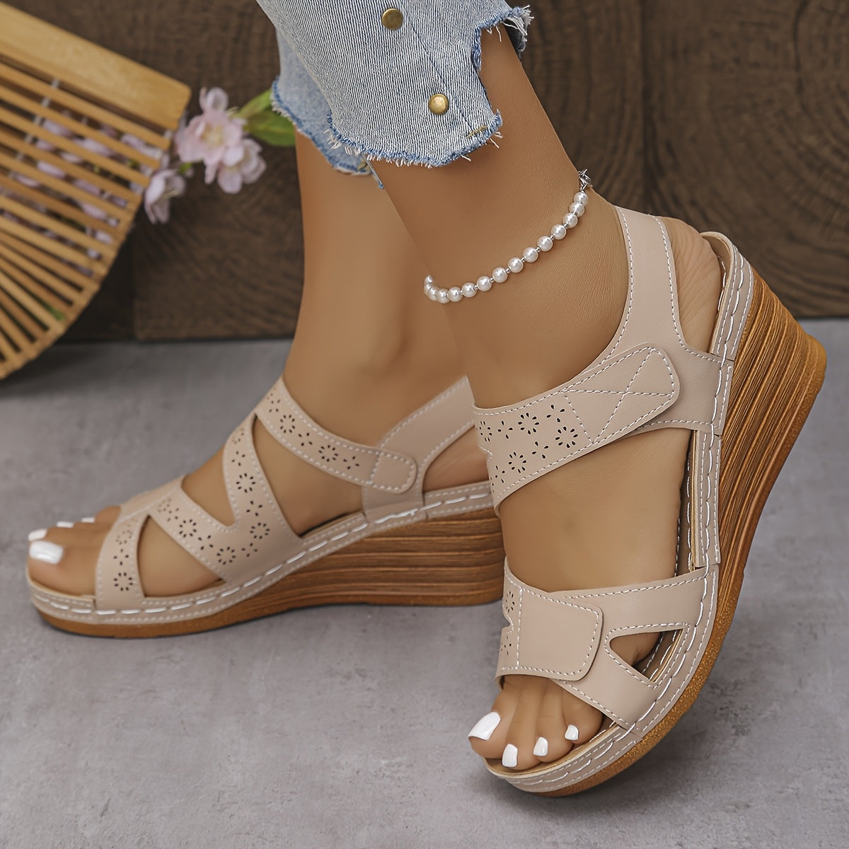 ComfySandals Keilsandalen Damen Ergonomisch, Verstellbarer Riemen
