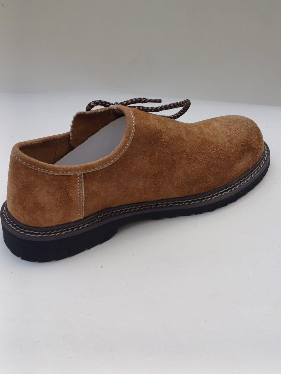 Haferlschuhe Herren Oktoberfest, Trachtenschuhe Wildleder Schwarz