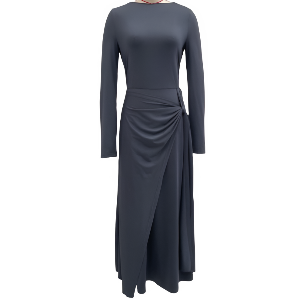 MaxiDress Wickelkleid Mit Fließendem Maxi-Rock