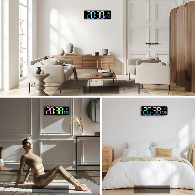DigitalClock Groessenreferenz und Massangaben