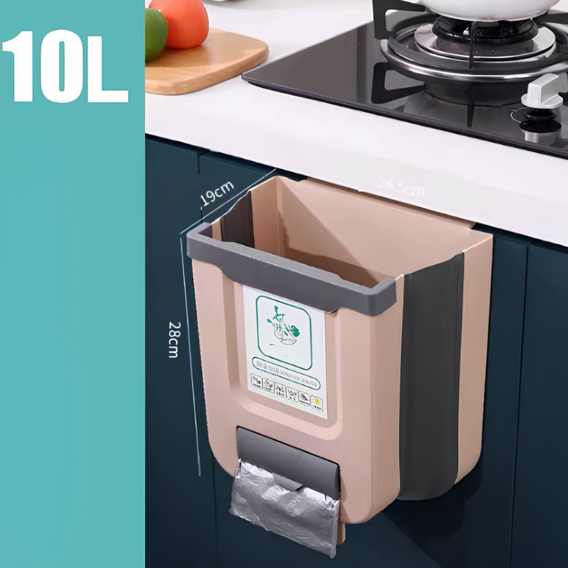 TrashHolder – Faltbarer Mülleimer-Halter für Schranktüren