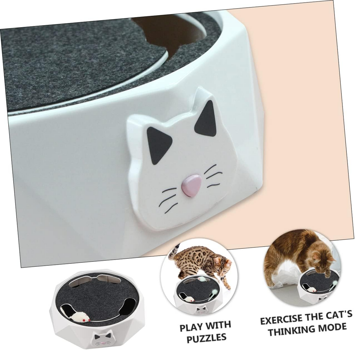 MouseHunting Interactive Cat Toy with Scratching Surface