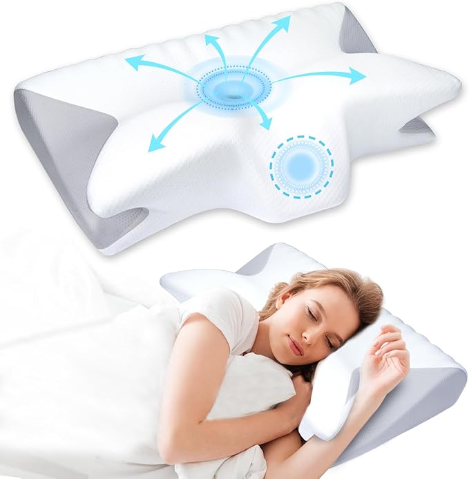 CurvePillow Ergonomisches Nackenstützkissen, Atmungsaktiv