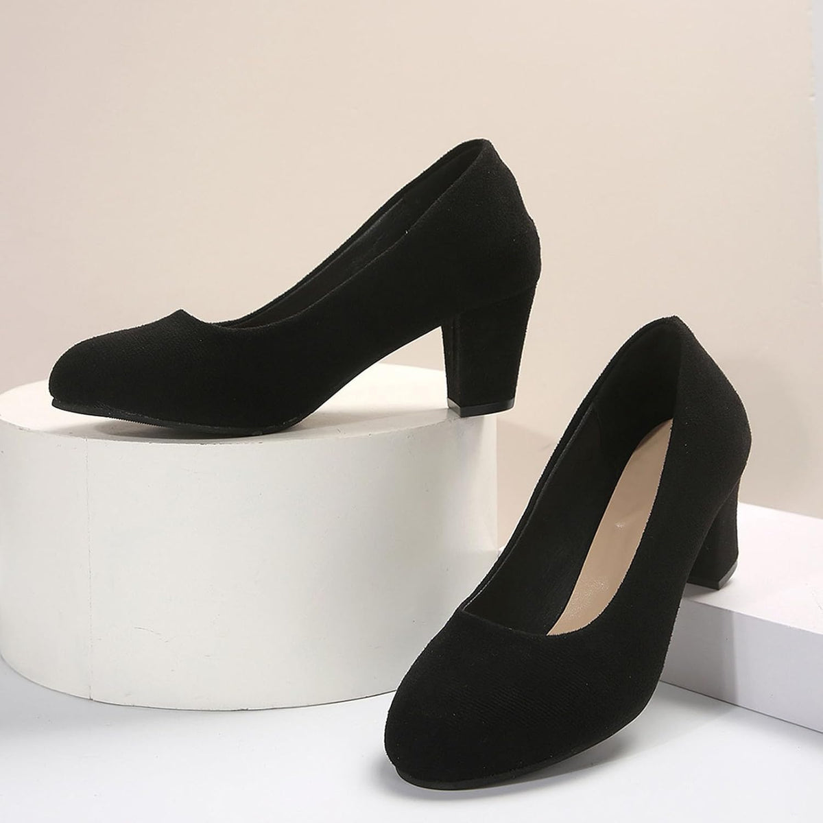 Trachtenschuhe Damen Oktoberfest, Samt Pumps Leopardenmuster