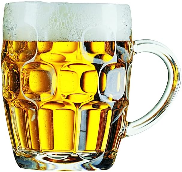 Bierkrug Glas Oktoberfest, Gehärtetes Glas 570ml