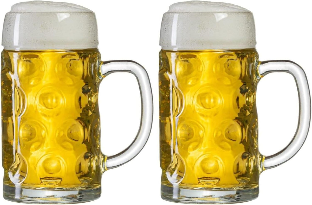 Bierkrug Glas Oktoberfest, 2er-Set 500ml