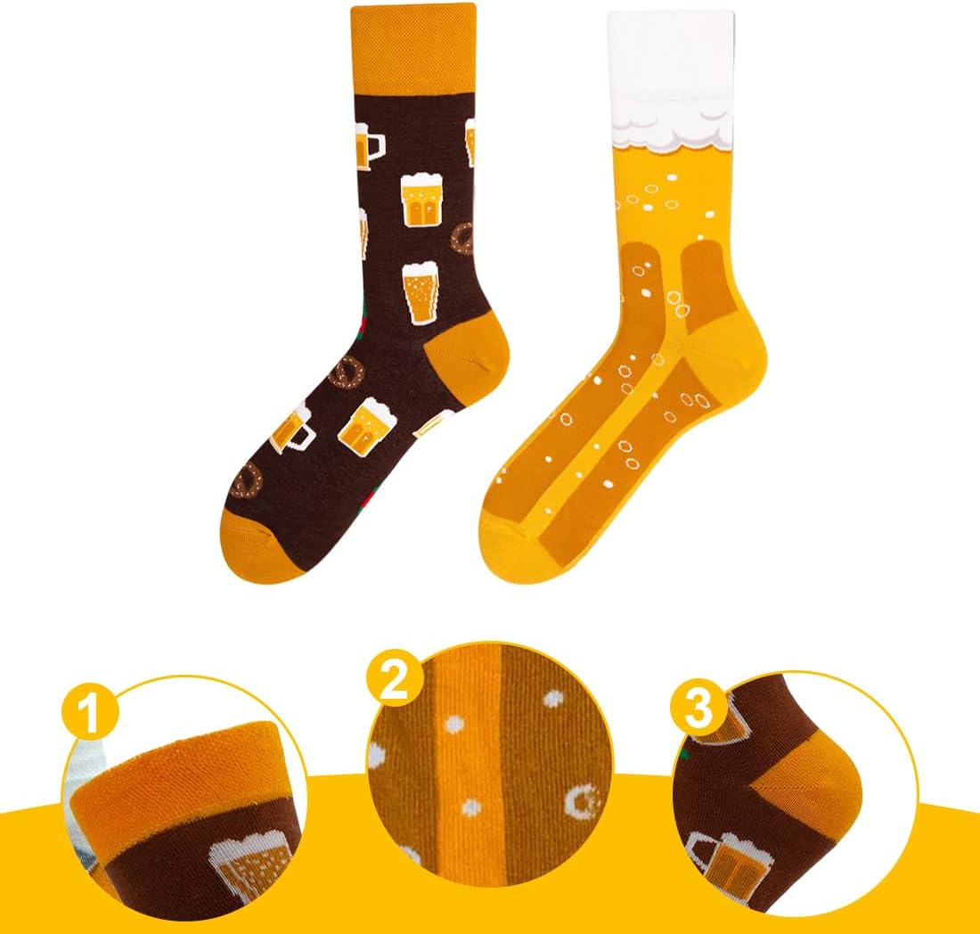 Biersocken Oktoberfest Motivsocken, Unisex 2er-Set