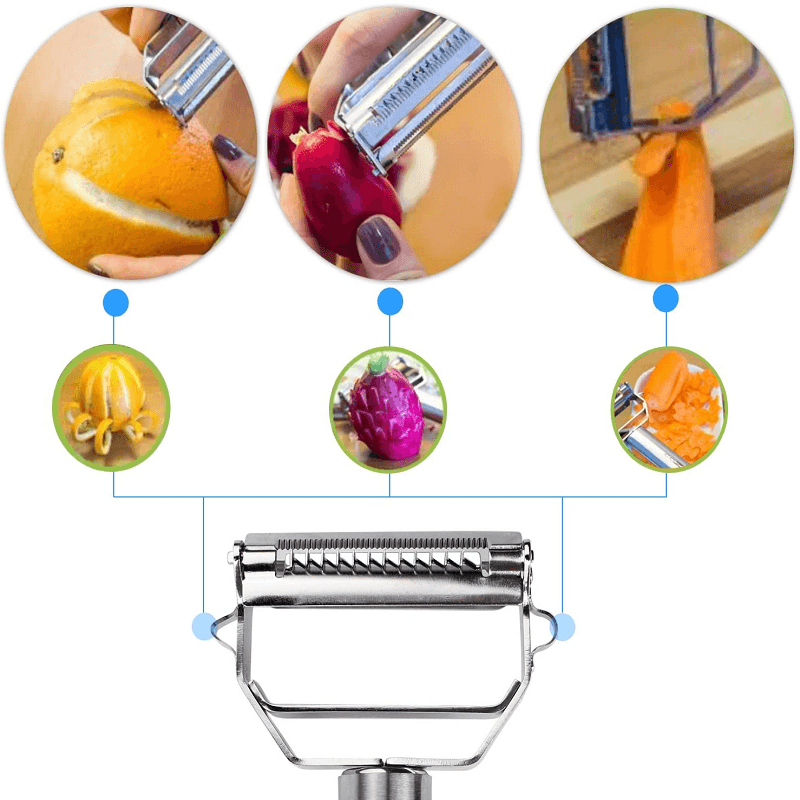 MultiPeeler Edelstahl-Schäler Mit Julienne-Klinge