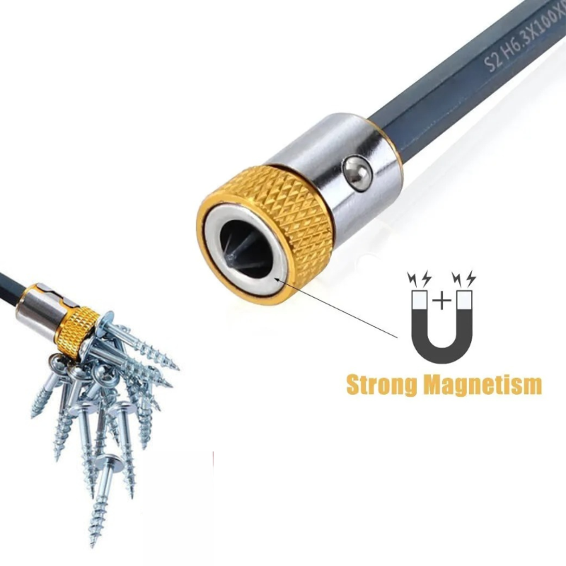 ScrewdriverTip Magnetischer Bithalter, Verstellbarer Ring 2er-Set