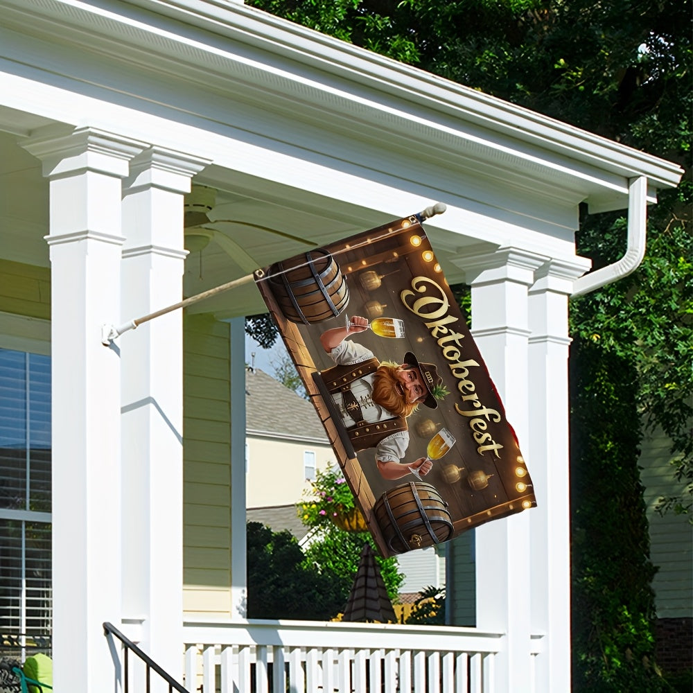 Oktoberfest Gartenflagge Bierfest-Motiv, Wetterfeste Deko