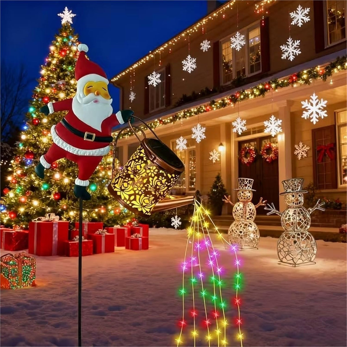 SantaKettle – Solarbetriebene Weihnachtsmann-Gartenleuchte