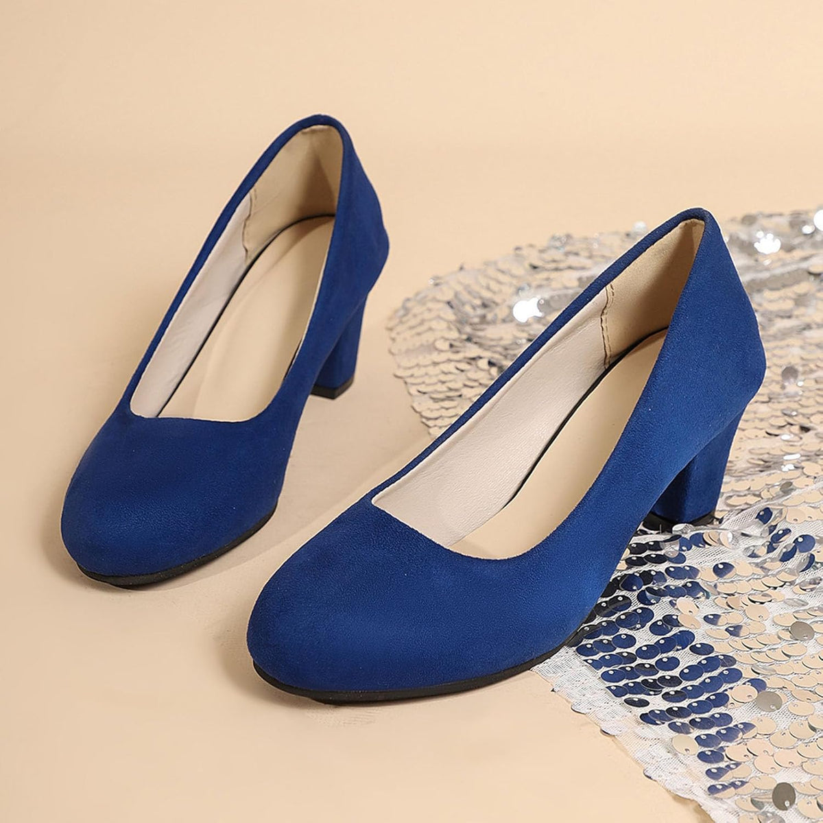 Trachtenschuhe Damen Oktoberfest, Samt Pumps Leopardenmuster