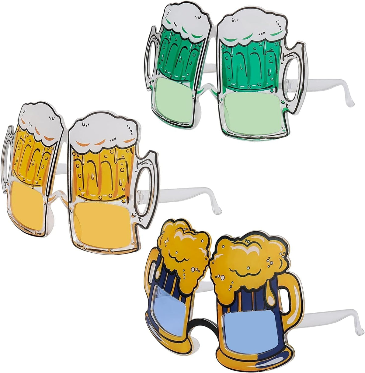 Oktoberfest Partybrillen Bierkrug-Form, 9er-Set
