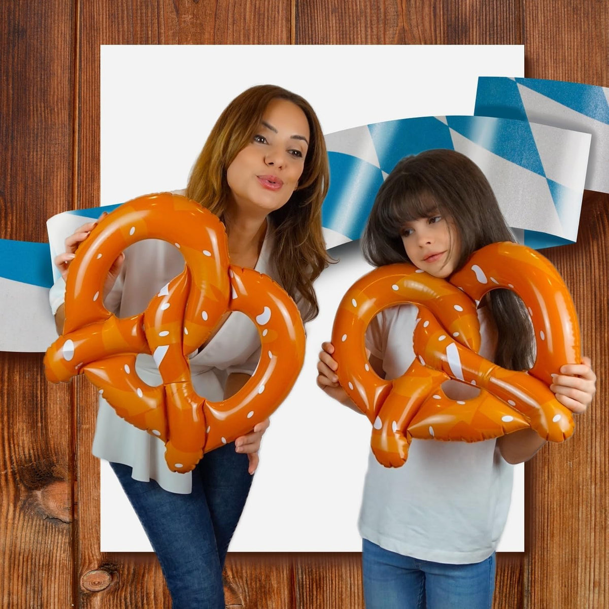 Oktoberfest Deko Aufblasbare Brezn XL, 3er-Set