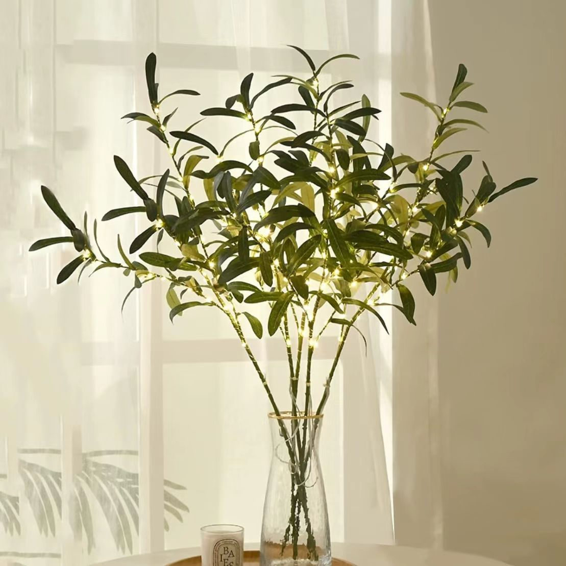 LeafDecor – Beleuchtete Künstliche Blattdekoration, 2er Set