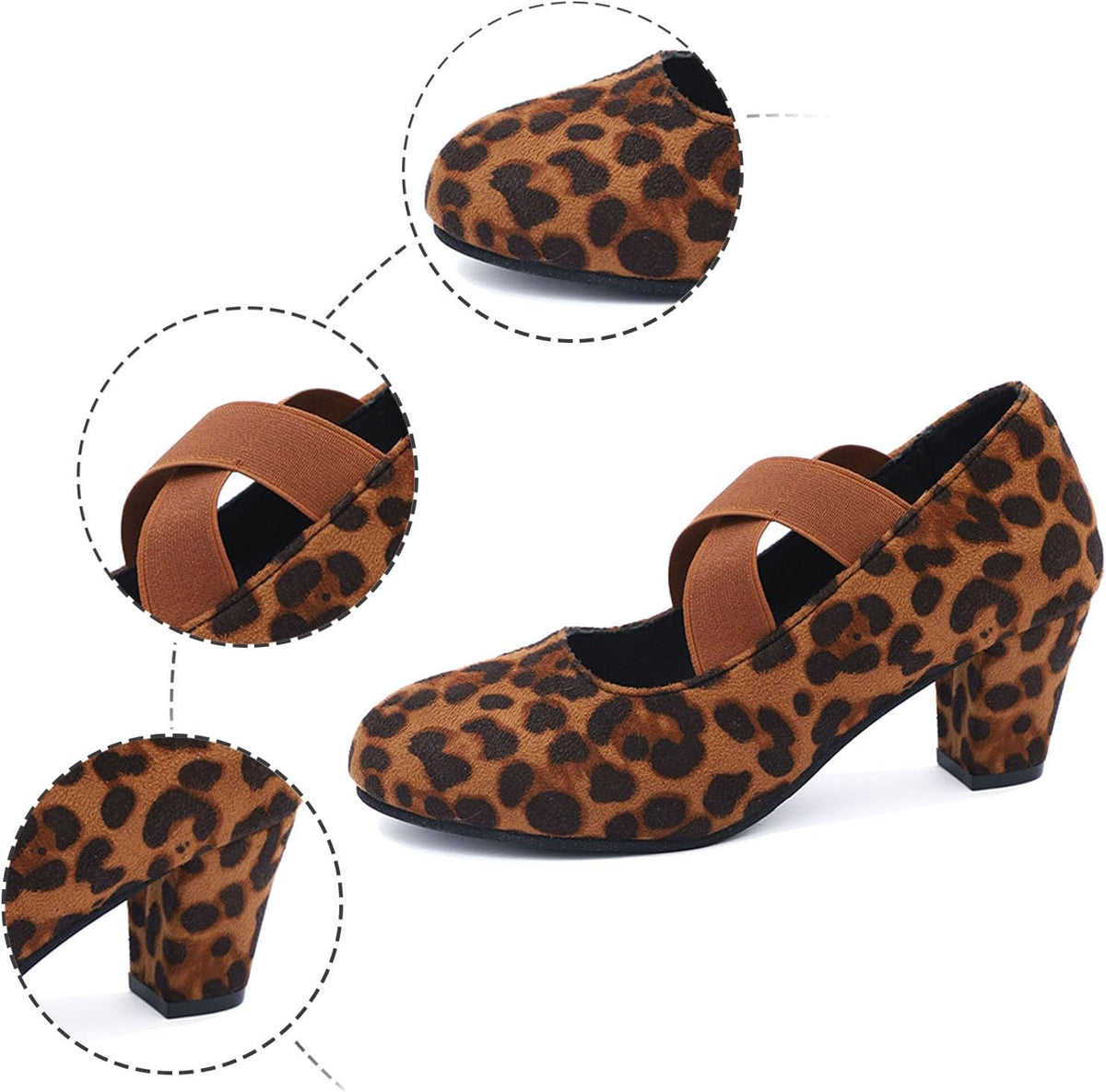 Trachtenschuhe Damen Oktoberfest, Samt Pumps mit Kreuzband