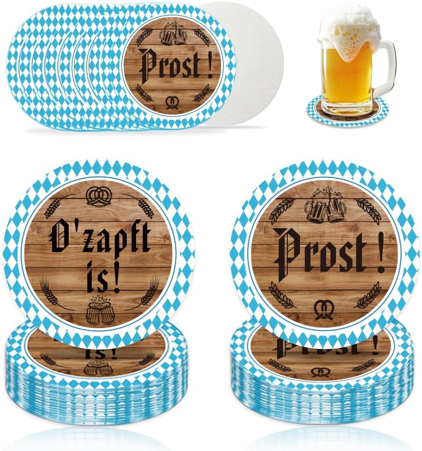 Oktoberfest Bierdeckel Set, O'zapft is 48er-Set