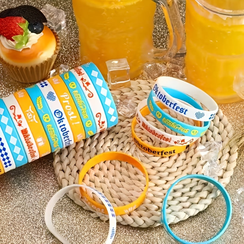 Oktoberfest Silikon Armbänder, Party Accessoire 24er-Set