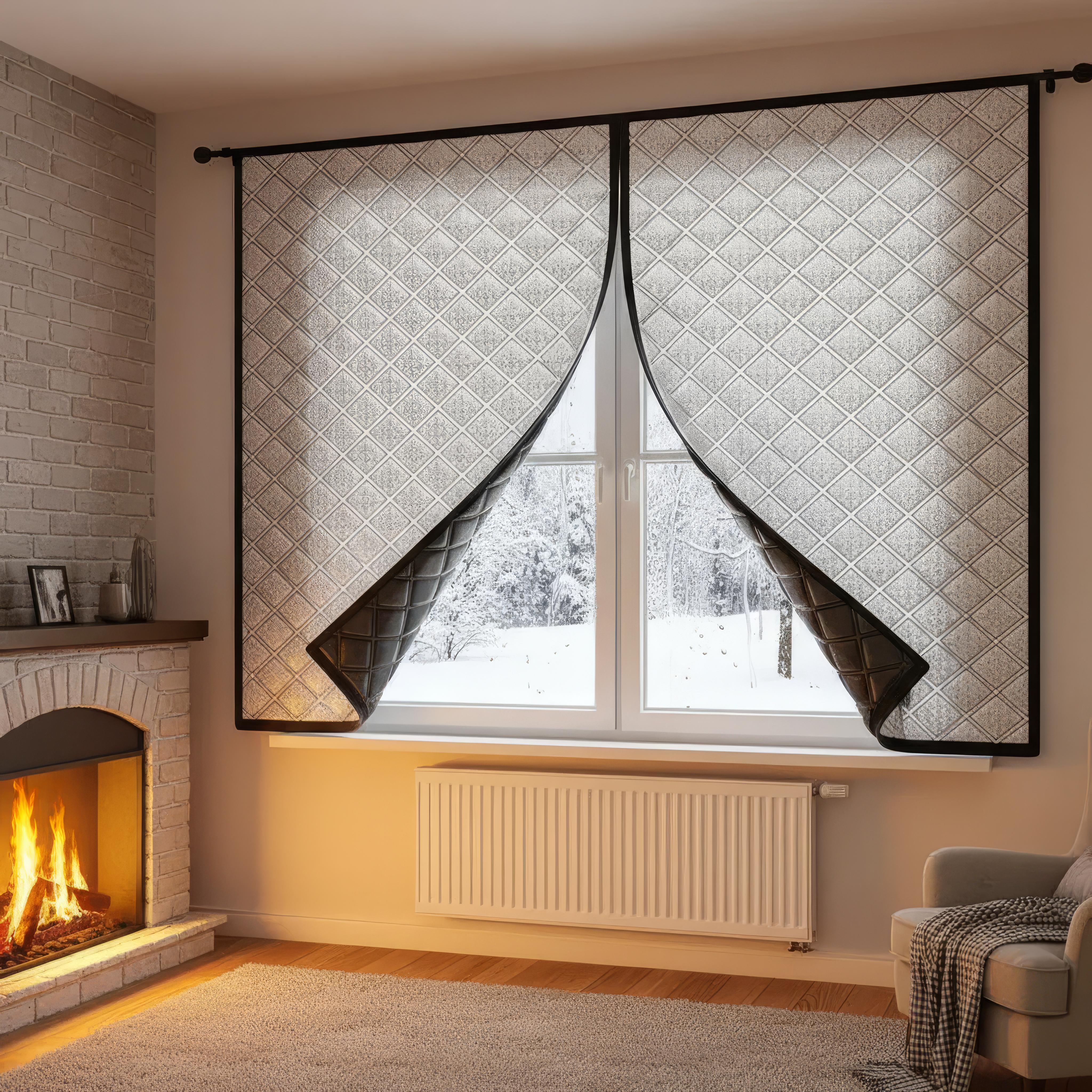 Clever Thermovorhang am Fensterrahmen befestigt