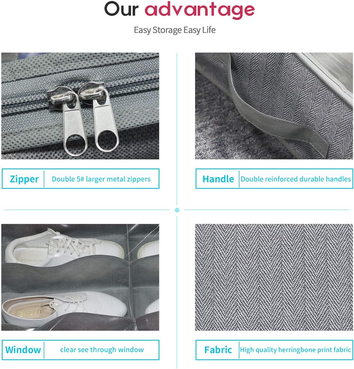 FootwearOrganizer Schuh-Organizer Mit Staubschutz, Für Mehrere Paare