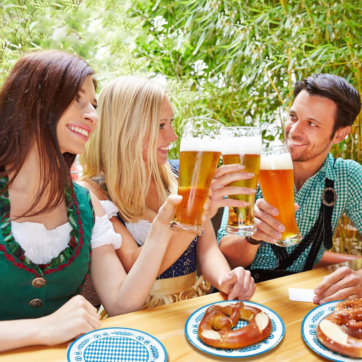 Oktoberfest Tischdeko-Set, Servietten & Bierdeckel 80-teilig